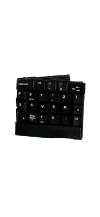 a black keyboard on a black background